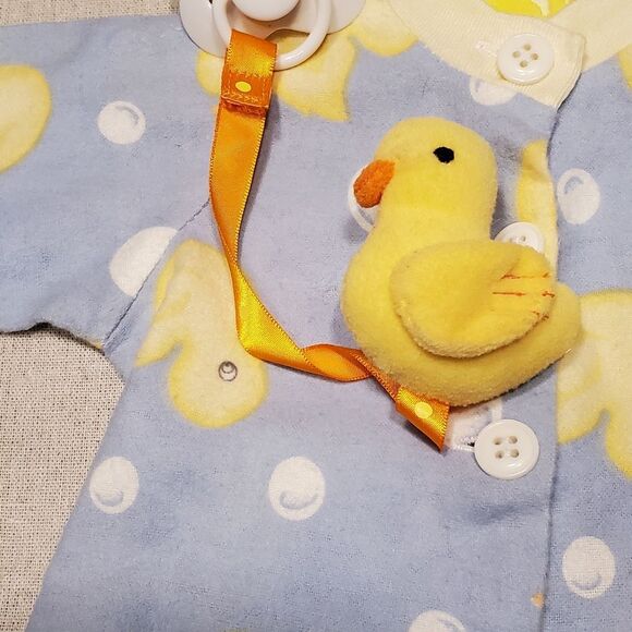 Middleton Reborn Blue and Yellow Duck One Piece Footed Doll Outfit Bundle. - Picture 5 of 11